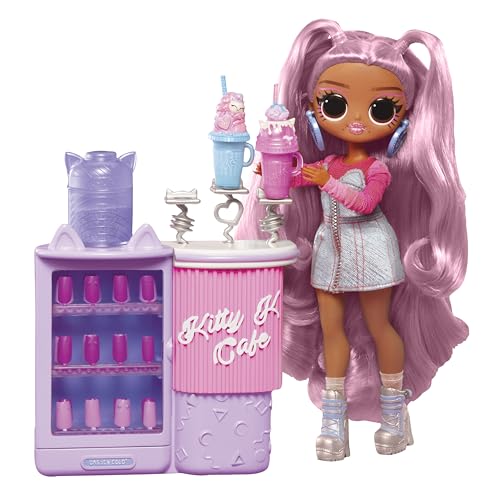 0035051503859 - LOL SURPRISE OMG SWEET NAILS – KITTY K CAFÉ WITH 15 SURPRISES, INCLUDING REAL NAIL POLISH, PRESS ON NAILS, STICKER SHEETS, GLITTER, 1 FASHION DOLL, AND MORE! – GREAT GIFT FOR KIDS AGES 4+