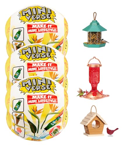 0035051516507 - MGAS MINIVERSE MAKE IT MINI LIFESTYLE HOME SERIES 1 BIRDFEEDERS BUNDLE (3 PACK) MINI COLLECTIBLES, MYSTERY BLIND PACKAGING, DIY, RESIN PLAY, REPLICA ITEMS, COLLECTORS, 8+