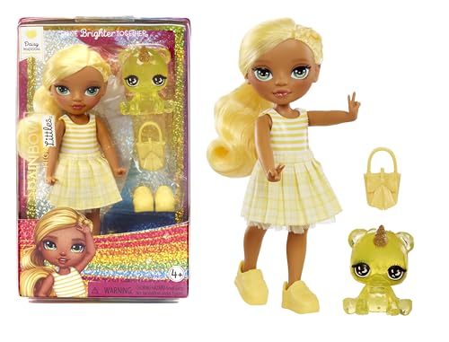 0035051531227 - RAINBOW HIGH LITTLES – DAISY MADISON, YELLOW 5.5 POSABLE SMALL DOLL WITH PURSE, MAGICAL PET BEAR, GIRLS TOY GIFT, KIDS AGES 4-12 YEARS