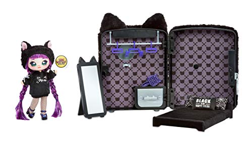 0035051569749 - MGA ENTERTAINMENT NA! NA! NA! SURPRISE 3-IN-1 BACKPACK BEDROOM BLACK KITTY PLAYSET WITH LIMITED EDITION DOLL
