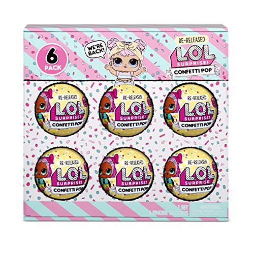 0035051571612 - L.O.L. SURPRISE! CONFETTI POP 6 PACK PHARAOH BABE – 6 RE-RELEASED DOLLS EACH WITH 9 SURPRISES