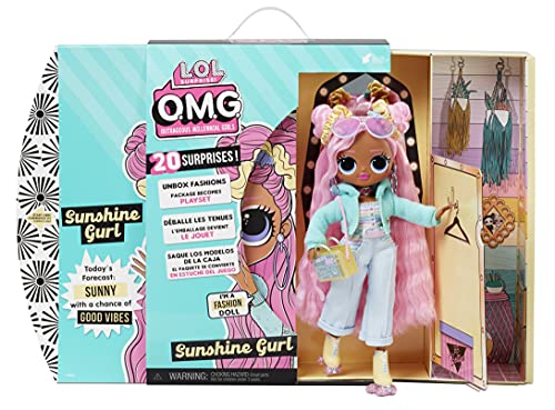 0035051572787 - LOL SURPRISE OMG SUNSHINE GURL FASHION DOLL - DRESS UP DOLL SET WITH 20 SURPRISES FOR GIRLS AND KIDS 4+
