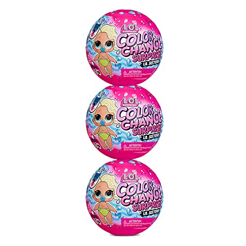 0035051578628 - LOL SURPRISE COLOR CHANGE LIL SISTERS 3 PACK EXCLUSIVE WITH 5 SURPRISES IN EACH INCLUDING OUTFITS AND ACCESSORIES FOR COLLECTIBLE DOLL TOYS
