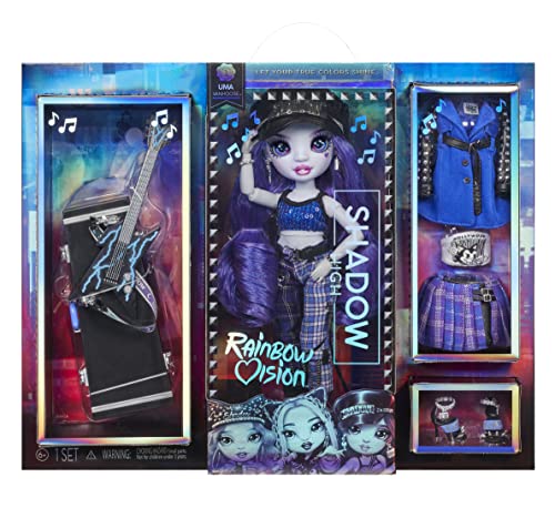 0035051582755 - RAINBOW VISION SHADOW HIGH NEON SHADOW - UMA VANHOOSE (NEON BLUE) FASHION DOLL. 2 DESIGNER OUTFITS TO MIX & MATCH WITH ROCK BAND ACCESSORIES PLAYSET, GREAT GIFT FOR KIDS 6-12 YEARS OLD & COLLECTORS