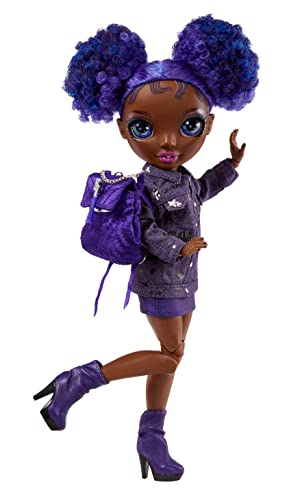 0035051582984 - RAINBOW HIGH JR HIGH KRYSTAL BAILEY- 9-INCH PURPLE FASHION DOLL WITH DOLL ACCESSORIES- OPEN AND CLOSES BACKPACK. GREAT GIFT FOR KIDS 6-12 YEARS OLD AND COLLECTORS