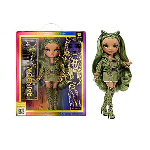 0035051583141 - RAINBOW HIGH OLIVIA - CAMO GREEN FASHION DOLL. FASHIONABLE OUTFIT & 10+ COLORFUL PLAY ACCESSORIES. GREAT GIFT FOR KIDS 4-12 YEARS OLD AND COLLECTORS