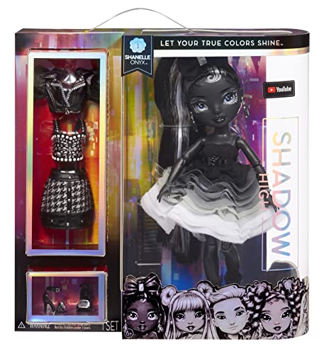 0035051583554 - SHADOW HIGH SERIES 1 SHANELLE ONYX- GRAYSCALE FASHION DOLL. 2 BLACK DESIGNER OUTFITS TO MIX & MATCH WITH ACCESSORIES, GREAT GIFT FOR KIDS 6-12 YEARS OLD AND COLLECTORS