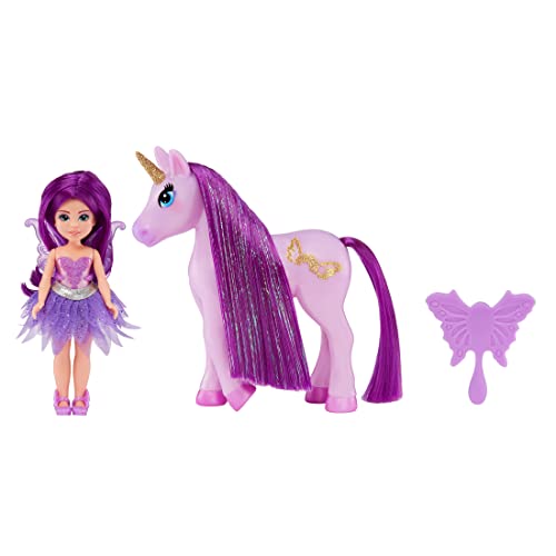 0035051583639 - MGAS DREAM BELLA COLOR CHANGE SURPRISE LITTLE FAIRIES 5.5 DOLL AND LITTLE UNICORN 2 PACK- AUBREY AND LAVENDER, PURPLE FAIRY AND UNICORN, GREAT GIFT, TOY FOR KIDS AGES 3, 4, 5+