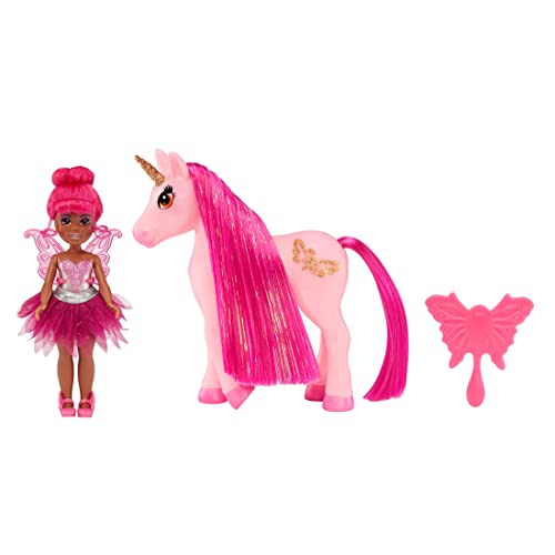 0035051583646 - MGAS DREAM BELLA COLOR CHANGE SURPRISE LITTLE FAIRIES 5.5 DOLL AND LITTLE UNICORN 2 PACK- JAYLEN AND RIBBON, PINK FAIRY AND UNICORN, GREAT GIFT, TOY FOR KIDS AGES 3, 4, 5+