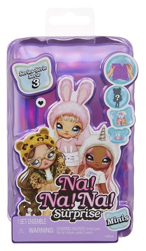 0035051594499 - NA! NA! NA! SURPRISE MINIS SERIES 3 - 4 FASHION DOLL - MYSTERY PACKAGING WITH CONFETTI SURPRISE, INCLUDES DOLL, OUTFIT, SHOES, POSEABLE, GREAT TOY GIFT FOR KIDS GIRLS BOYS AGES 4 5 6 7 8+ YEARS