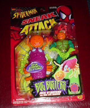 0035112472094 - SPIDER-MAN SNEAK ATTACK: BUG BUSTERS: JACK O'LANTERN AND BUG EYE BUSTER ACTION FIGURES