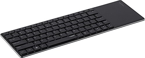 0035127542508 - ARION RAPOO E2800P 5G WIRELESS 4.3MM ULTRA SLIM KEYBOARD WITH TOUCHPAD FOR WINDOWS ANDROID IPAD MAC - BLACK
