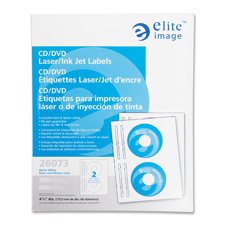 0035255260725 - CD/DVD LABELS, PERMANENT ADHESIVE TYPE/QUANTITY: 100 PER PACK, MATTE WHITE