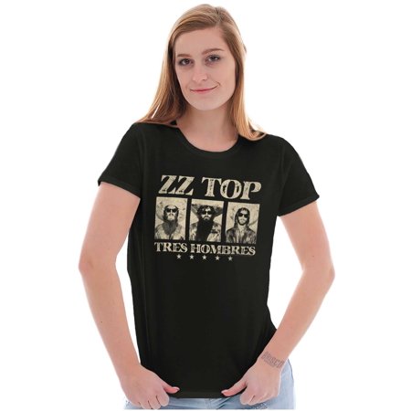 0354703360665 - MUSIC TEES SHIRTS TSHIRTS FOR WOMENS ZZ TOP TRES HOMBRES LICENSED CONCERT 80S