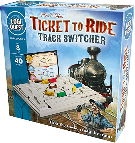 3558380073239 - LOGIQUEST TICKET TO RIDE TRACK SWITCHER LOGIC PUZZLE | PUZZLE ADVENTURE INSPIRED BY THE CLASSIC BOARD GAME | INCLUDES 40 PUZZLES | AGES 8+ | 1 PLAYER | AVG. PLAYTIME 15 MINUTES | MADE BY MIXLORE