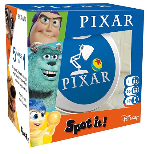 3558380080688 - SPOT IT! WORLD OF PIXAR CARD GAME | GAME FOR KIDS | AGE 6+ | 2 TO 8 PLAYERS | AVERAGE PLAYTIME 15 MINUTES | MADE BY ZYGOMATIC