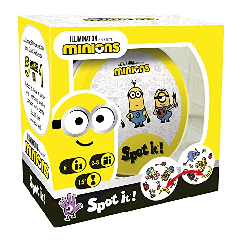 3558380084693 - SPOT IT! MINIONS CARD GAME | GAME FOR KIDS | AGE 6+ | 2 TO 8 PLAYERS | AVERAGE PLAYTIME 15 MINUTES | MADE BY ZYGOMATIC