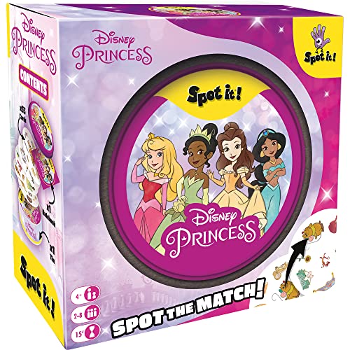 3558380106371 - ZYGOMATIC SPOT IT! DISNEY PRINCESS CARD GAME | FAST-PACED SYMBOL MATCHING OBSERVATION GAME | VISUAL GAME | FUN FAMILY GAME FOR KIDS AND ADULTS | AGE 4+ | 2-8 PLAYERS | AVG. PLAYTIME 15 MINS | MADE