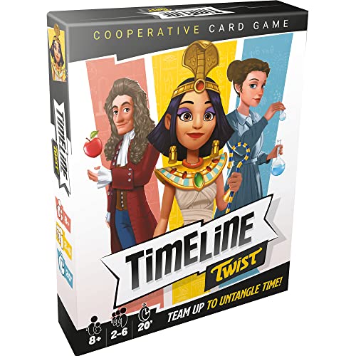 3558380108436 - ZYGOMATIC TIMELINE TWIST CARD GAME | TRIVIA GAME | STRATEGY GAME | COOPERATIVE GAME| FUN FAMILY GAME FOR KIDS AND ADULTS | AGES 8+ | 2-6 PLAYERS | AVERAGE PLAYTIME 20 MINUTES | MADE