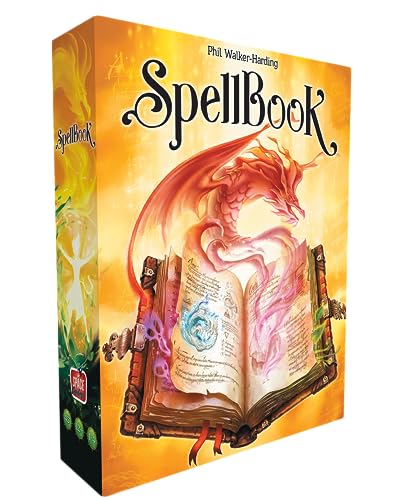 3558380112952 - SPELLBOOK BOARD GAME - UNLEASH YOUR MAGIC IN THIS ENCHANTING STRATEGY ADVENTURE! STRATEGY GAME, FUN FAMILY GAME FOR KIDS AND ADULTS, AGES 12+, 1-4 PLAYERS, 45 MINUTE PLAYTIME, MADE BY SPACE COWBOYS