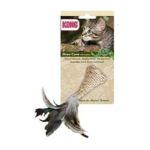 0035585450315 - KONG NATURAL STRAW CONE WITH FEATHERS CW42