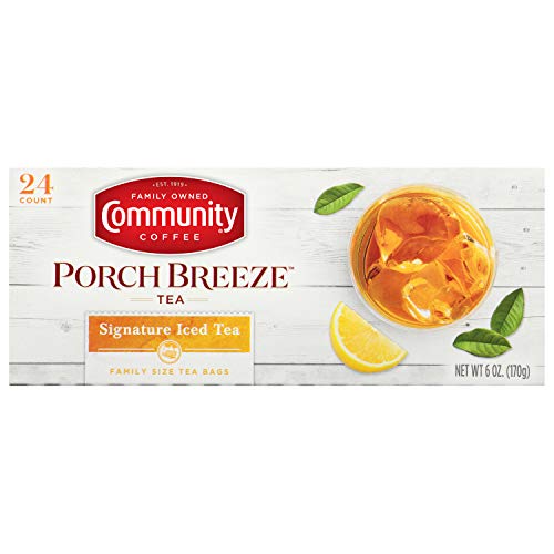 0035700880041 - COMMUNITY COFFEE PORCH BREEZE ICED TEA BAGS, FAMILY SIZE, BOX OF 24 BAGS (PACK OF 6)