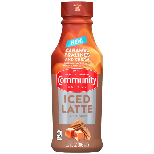 0035700970797 - COMMUNITY COFFEE CARAMEL PRALINES AND CREAM ICED LATTE READY TO DRINK, 13.7 OUNCE BOTTLE