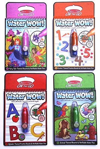 0035763515188 - MELISSA & DOUG ON THE GO WATER WOW BUNDLE FAIRY, ANIMALS, ALPHABET AND NUMBERS PAINT