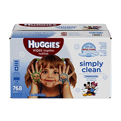 0036000326611 - HUGGIES SIMPLY CLEAN BABY WIPES, UNSCENTED, REFILL, 768 CT (PACKAGING MAY VARY)