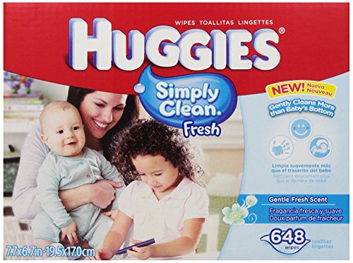 0036000399127 - HUGGIES SIMPLY CLEAN FRESH BABY WIPES, 648 COUNT