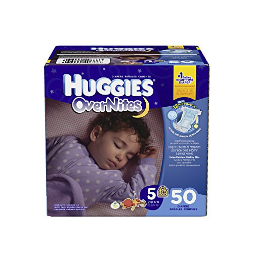 0036000406887 - HUGGIES OVERNITES DIAPERS, SIZE 5, 50 COUNT