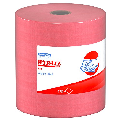 0036000410556 - WYPALL X80 REUSABLE WIPES , EXTENDED USE WIPERS JUMBO ROLL, RED, 475 SHEETS / ROLL; 1 ROLL / CASE