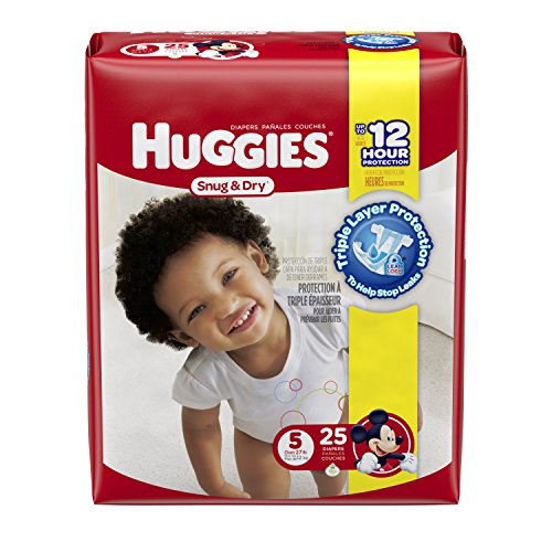 0036000430905 - HUGGIES SNUG AND DRY DIAPERS - SIZE 5 - 25 CT