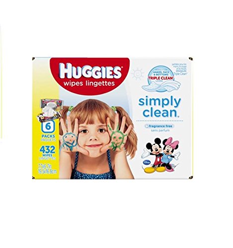 0036000432497 - HUGGIES SIMPLY CLEAN REFRESHING BABY WIPES, FRAGRANCE FREE, 432 SHEETS
