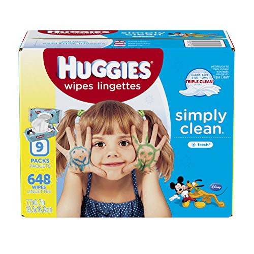 0036000432626 - HUGGIES SIMPLY CLEAN BABY WIPES, FRESH SCENT, SOFT PACK, 648 CT (PACKAGING MAY VARY)