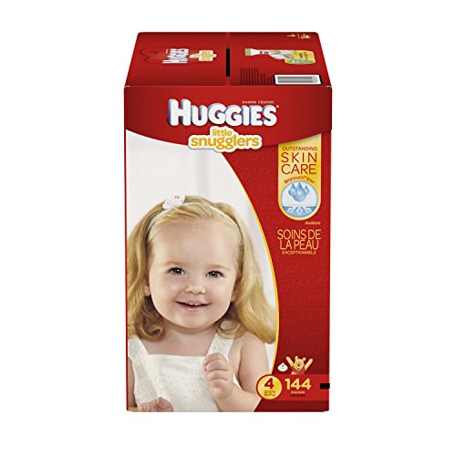 0036000434187 - HUGGIES LITTLE SNUGGLERS BABY DIAPERS, SIZE 4, 144 COUNT (PACKAGING MAY VARY)