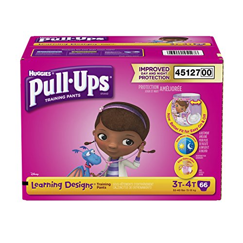 0036000451276 - PULL-UPS LEARNING DESIGNS TRAINING PANTS FOR GIRLS, SIZE 3T-4T, 66 COUNT