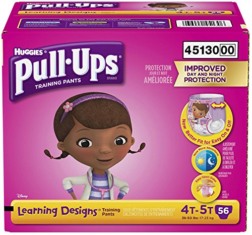 0036000451306 - PULL-UPS LEARNING DESIGNS TRAINING PANTS FOR GIRLS, 4T-5T, 56 COUNT