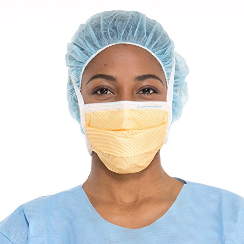 0036000482072 - KIMBERLY-CLARK FLUIDSHIELD SURGICAL FACE MASK , LEVEL 3 FLUID PROTECTION, SURGICAL TIES, BREATHABLE, ORANGE, 50 / BOX