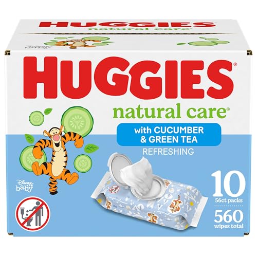 0036000501308 - HUGGIES NATURAL CARE REFRESHING BABY WIPES, SCENTED, FLIP-TOP PACK (560 WIPES TOTAL)