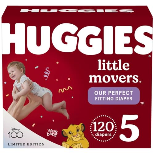 0036000534993 - BABY DIAPERS SIZE 5, 120 CT, HUGGIES LITTLE MOVERS
