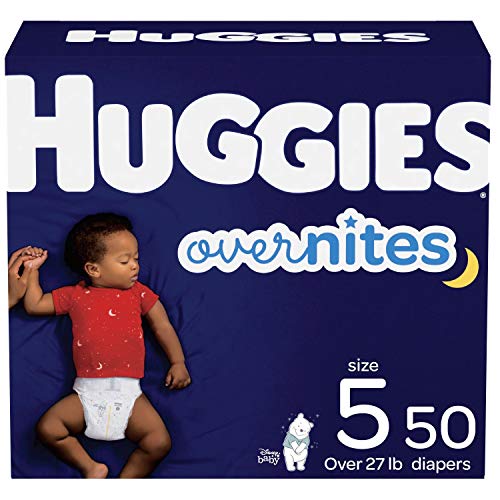 0036000535990 - NIGHTTIME BABY DIAPERS SIZE 5, 50 CT, HUGGIES OVERNITES
