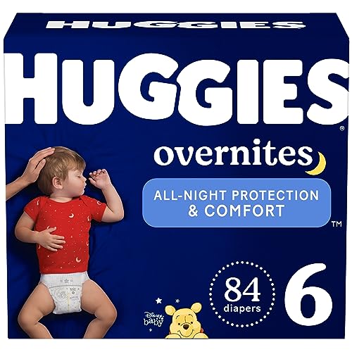 0036000539417 - HUGGIES OVERNITES SIZE 6 OVERNIGHT DIAPERS (35+ LBS), 84 CT