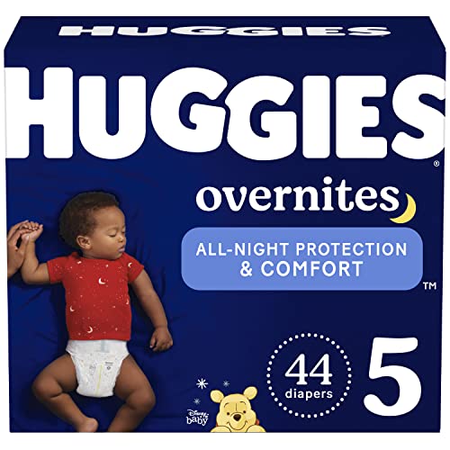 0036000546583 - OVERNIGHT DIAPERS SIZE 5 (27+ LBS), 44 CT, HUGGIES OVERNITES NIGHTTIME BABY DIAPERS