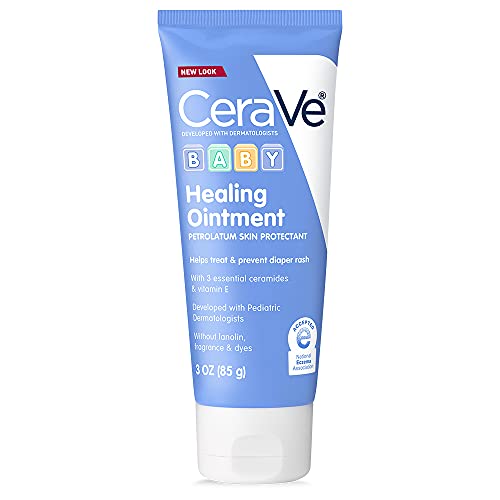 3606000537842 - CERAVE DIAPER RASH CREAM | BABY HEALING OINTMENT FOR EXTRA DRY, CRACKED SKIN | DIAPER CREAM WITH CERAMIDES & VITAMIN E | LANOLIN, FRAGRANCE, PARABEN, DYE, PHTHALATES & SULFATE FREE | 3 OUNCE