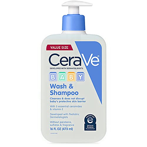 3606000558991 - CERAVE BABY WASH & SHAMPOO | FRAGRANCE, PARABEN, & SULFATE FREE SHAMPOO FOR TEAR-FREE BABY BATH TIME | 16 OUNCE