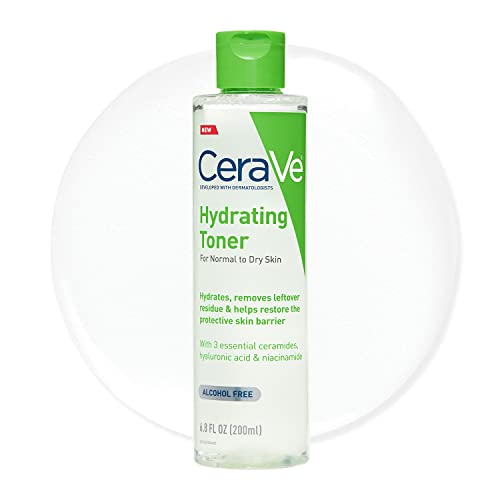 3606000593794 - CERAVE HYDRATING TONER FOR FACE| ALCOHOL FREE FACE TONER WITH HYALURONIC ACID, NIACINAMIDE, AND CERAMIDES FOR SENSITIVE DRY SKIN| FRAGRANCE-FREE NON-COMEDOGENIC | 6.8 FLUID OUNCE