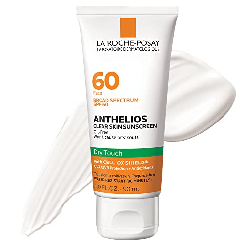 3606000605886 - LA ROCHE-POSAY ANTHELIOS CLEAR SKIN DRY TOUCH SUNSCREEN SPF 60, OIL FREE FACE SUNSCREEN FOR ACNE PRONE SKIN, WONT CAUSE BREAKOUTS, NON-GREASY, OXYBENZONE FREE, 3.0 FL OZ