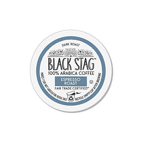 0036069951106 - BLACK STAG COFFEE ESPRESSO ROAST, DARK ROAST, 72 COUNT (6-12 PKS) SINGLE SERVE RECYCLABLE COFFEE PODS FOR KEURIG K-CUP BREWERS