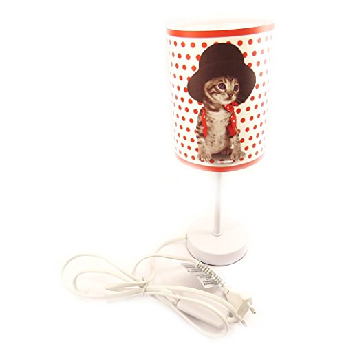 3609521248365 - CYLINDER LAMP 'UN AMOUR D'ANIMAUX' CATS PEAS RED.